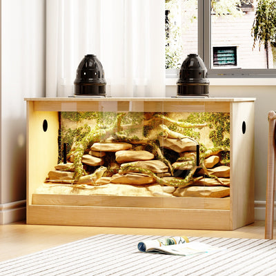 Reptile Habitat -Spacious Terrarium for Lizards, Snakes & More - 47.2