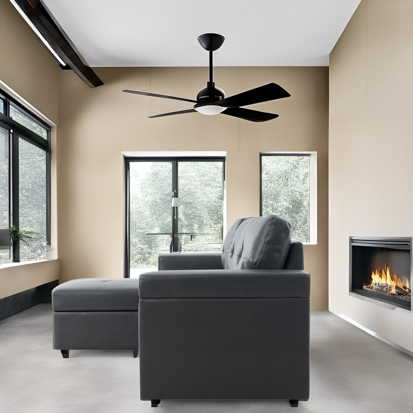 Reversible Sectional Sofa with Pull-Out Sleeper Bed, Hidden Storage Chaise, Durable Legs,