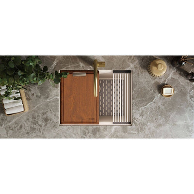 Ruvati 25-inch epiRock Workstation Warm White Undermount Laundry Sink - RVG2321WB