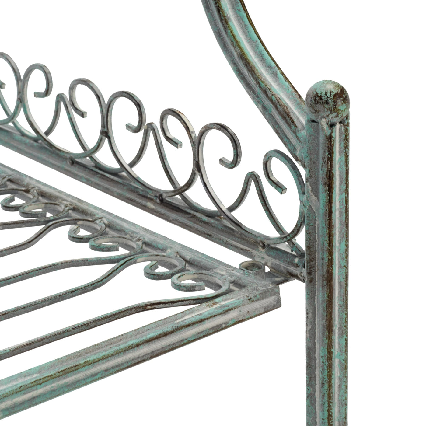 SAFAVIEH Bryn Victorian Wrought Iron 4-Tier Outdoor Bakers Rack - 25 In. W x 15 In. D x 63 In. H - 25W x 15D x 63H
