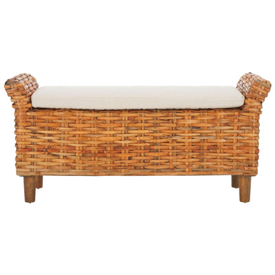 SAFAVIEH Danna Brown Bench - 43.9 x 14.8 x 21.1 - 44W x 15D x 21H
