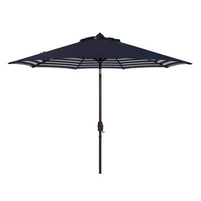 SAFAVIEH Hadire Inside Out Striped 9 Ft Crank Outdoor Umbrella