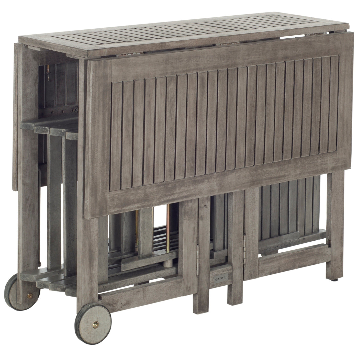 SAFAVIEH Outdoor Brandy 5-Piece Outdoor Dining Table Set - 43Wx35Dx29H