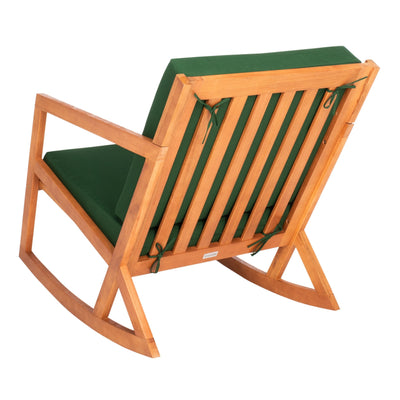 SAFAVIEH Outdoor Makaila Rocking Chair with Cushion - 26W x 31D x 38H