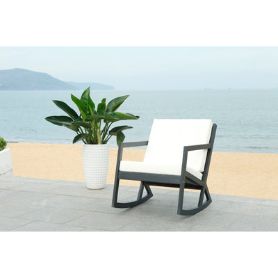SAFAVIEH Outdoor Makaila Rocking Chair with Cushion - 26W x 31D x 38H