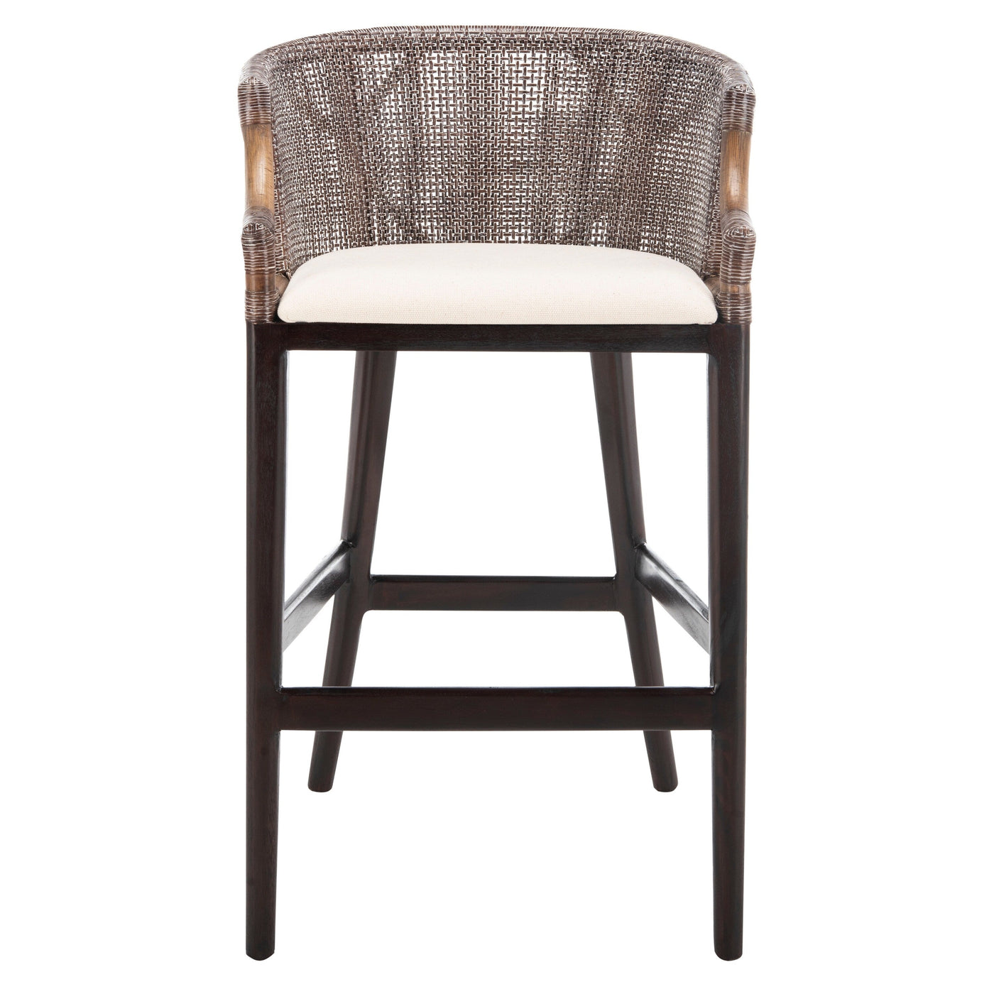 SAFAVIEH Virona Rattan 30-inch Bar Stool - 22.3 W x 20.5 L x 39 H - 22Wx21Dx39H