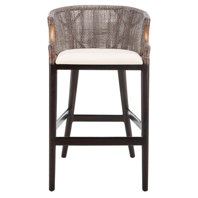 SAFAVIEH Virona Rattan 30-inch Bar Stool - 22.3 W x 20.5 L x 39 H - 22Wx21Dx39H