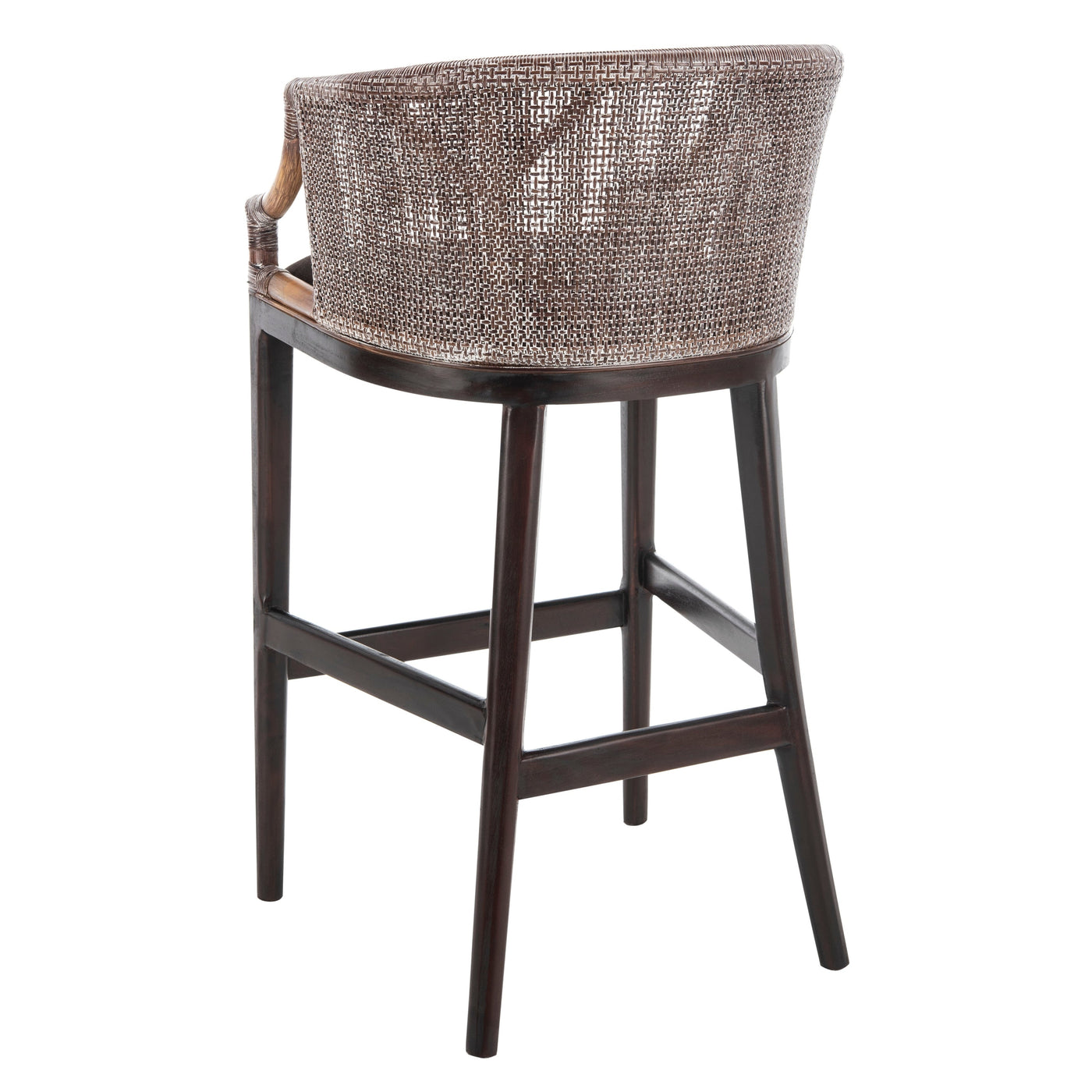 SAFAVIEH Virona Rattan 30-inch Bar Stool - 22.3 W x 20.5 L x 39 H - 22Wx21Dx39H
