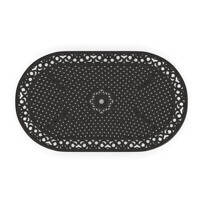 Sanibel Bronze Aluminum 7- Piece Outdoor Dining Set with 72 Oval Dining Table and Six Armchairs by Homestyles