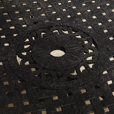 Sanibel Bronze Aluminum 7- Piece Outdoor Dining Set with 72 Oval Dining Table and Six Armchairs by Homestyles