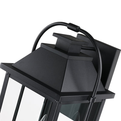 Brits Black Outdoor Wall Lantern Sconce Light