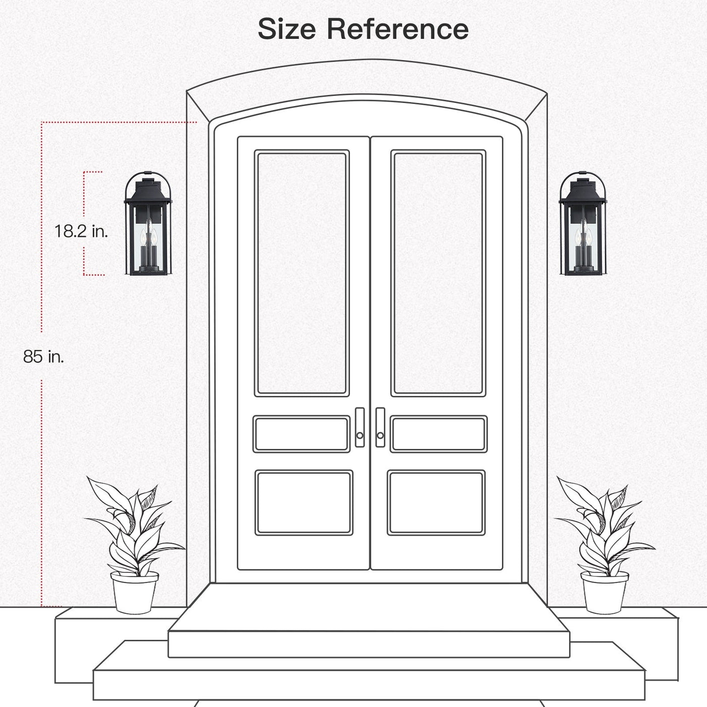 Brits Black Outdoor Wall Lantern Sconce Light