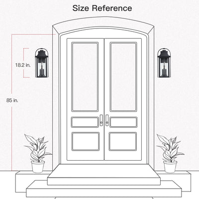 Brits Black Outdoor Wall Lantern Sconce Light