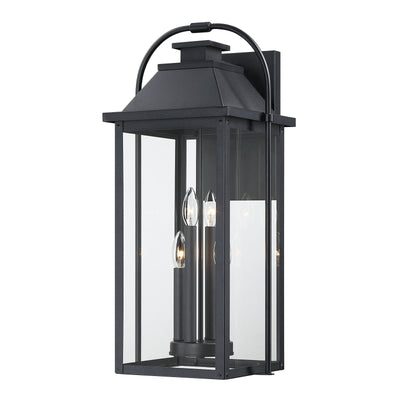 Brits Black Outdoor Wall Lantern Sconce Light