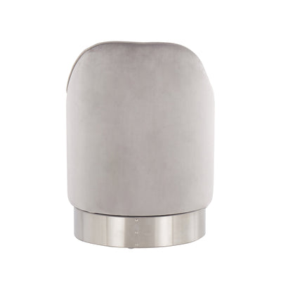 Silver Orchid Corday Swivel Velvet Vanity Stool