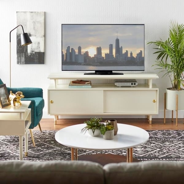 Simple Living Margo Mid-Century Modern Wood TV Stand