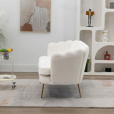 Small Mini Room Couch Two-Seater Sofa with Gold Metal Leg - 2 Seat