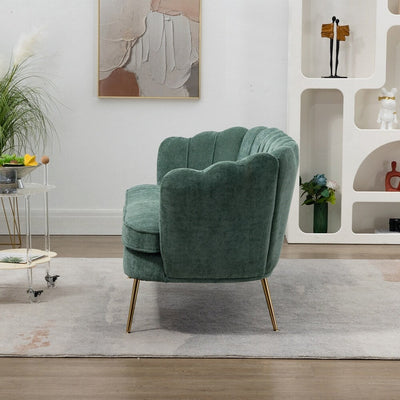 Small Mini Room Couch Two-Seater Sofa with Gold Metal Leg - 2 Seat