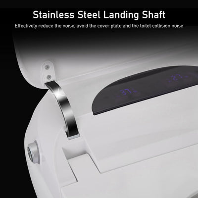 Smart Toilet, One Piece Bidet Toilet for Bathrooms,Modern Elongated Toilet with Warm Water,Dual Auto Flush,Foot Sensor Operation