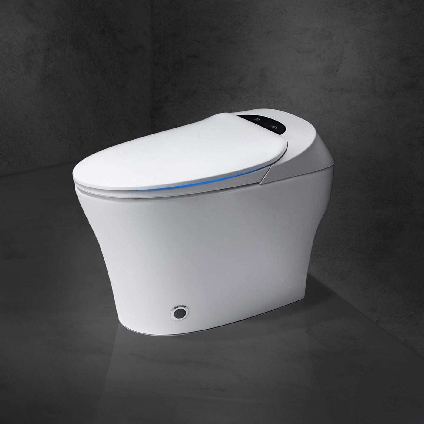 Smart Toilet, One Piece Bidet Toilet for Bathrooms,Modern Elongated Toilet with Warm Water,Dual Auto Flush,Foot Sensor Operation