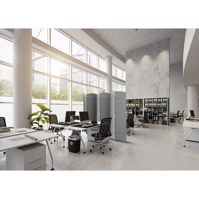 Sorbus 6 Panel Room Divider Tall Privacy Partition Screen Extra Wide Double Hinged Mesh Hand-Woven Folding Wall Divider - 6ft