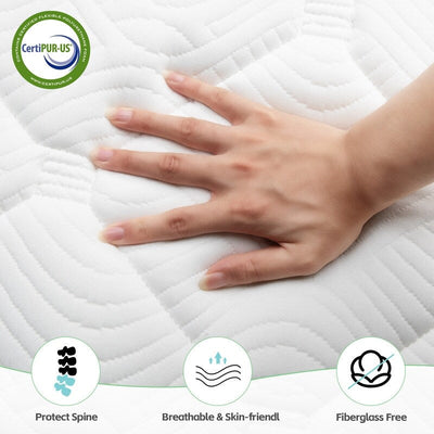 SweDrea 12 in. Plush Gel-infused Memory Foam Hybrid Mattress Cooling and Breathable with CertiPUR-US, SGS and OEKO-TEX