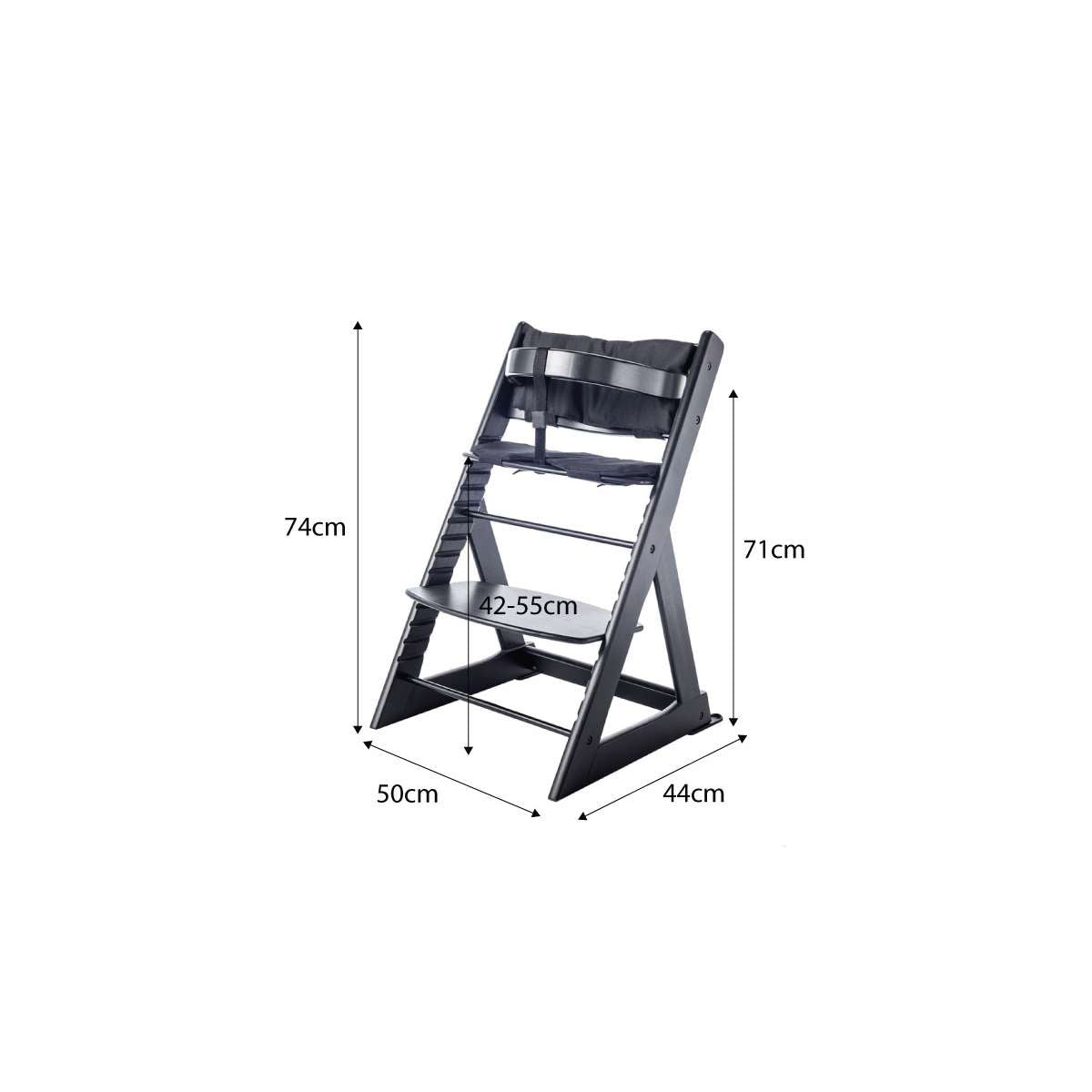 Soho Wooden Highchair - Black