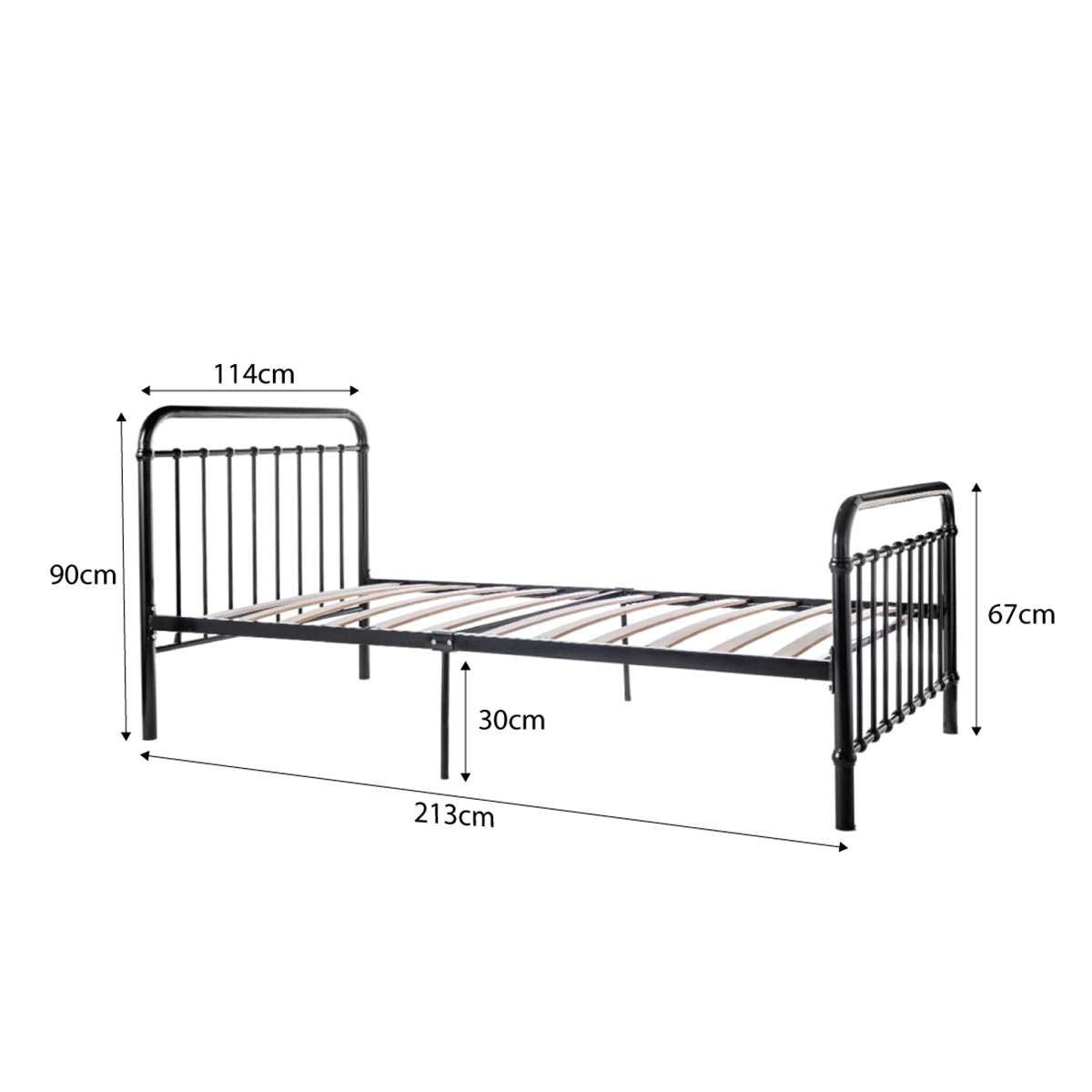 Sonata Bed - King Single - Black