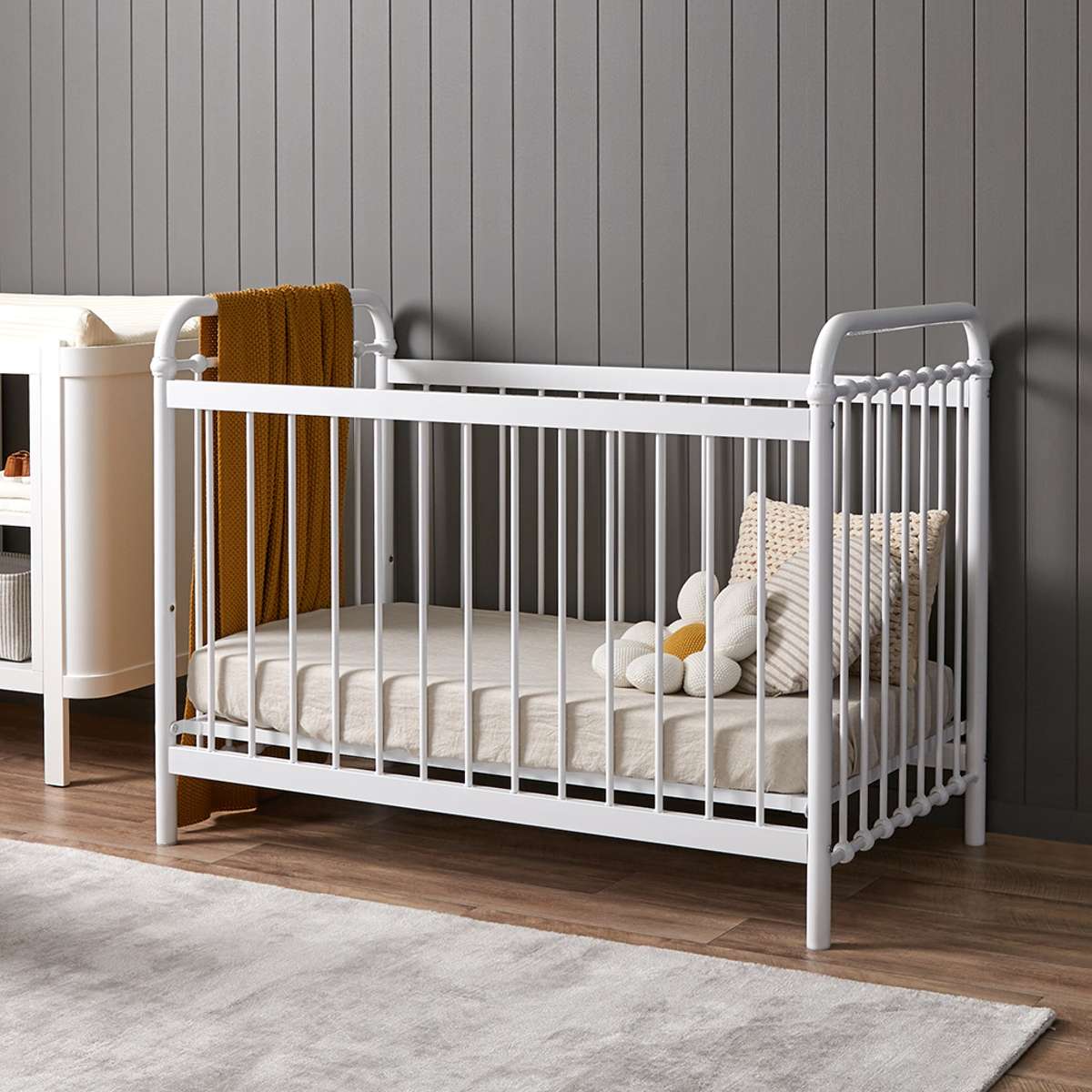 Sonata White 3-in-1 Cot Conversion Bundle