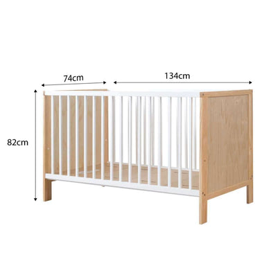 Aspiring White/Natural 3-in-1 Cot Natural Conversion Bundle