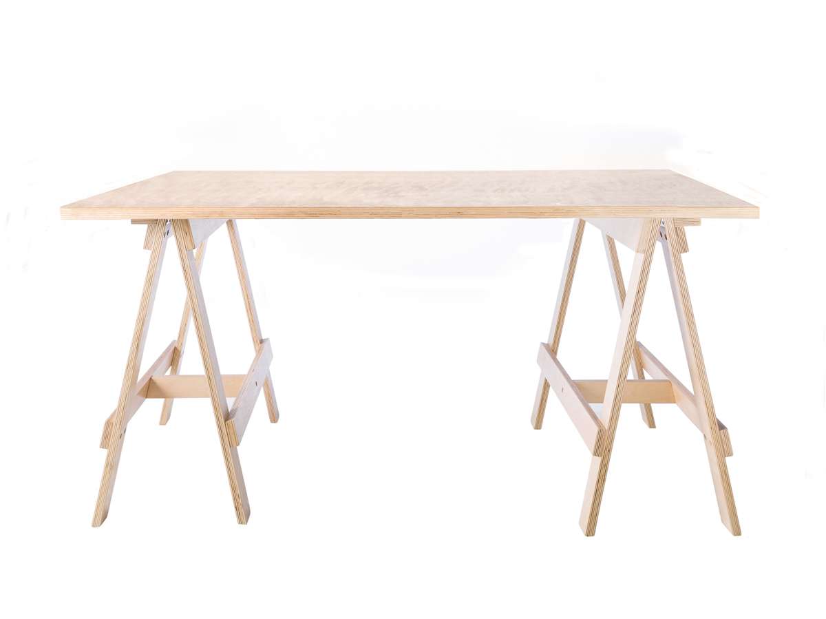 Trestle Desk - Natural Top/Natural Legs