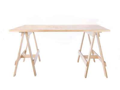 Trestle Desk - Natural Top/Natural Legs