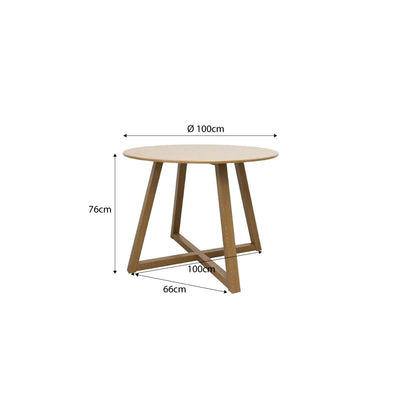 Avalon 4 Seater Dining Table - Natural