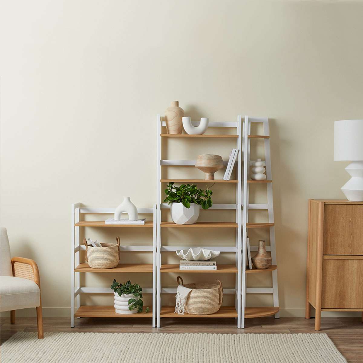 Porto Corner Shelves - White