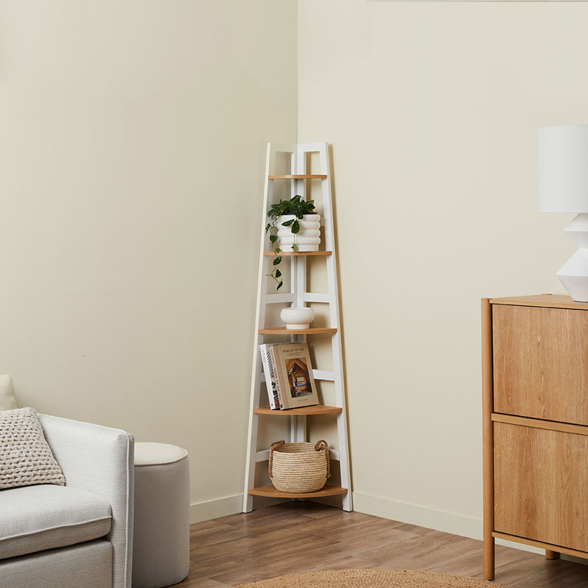 Porto Corner Shelves - White