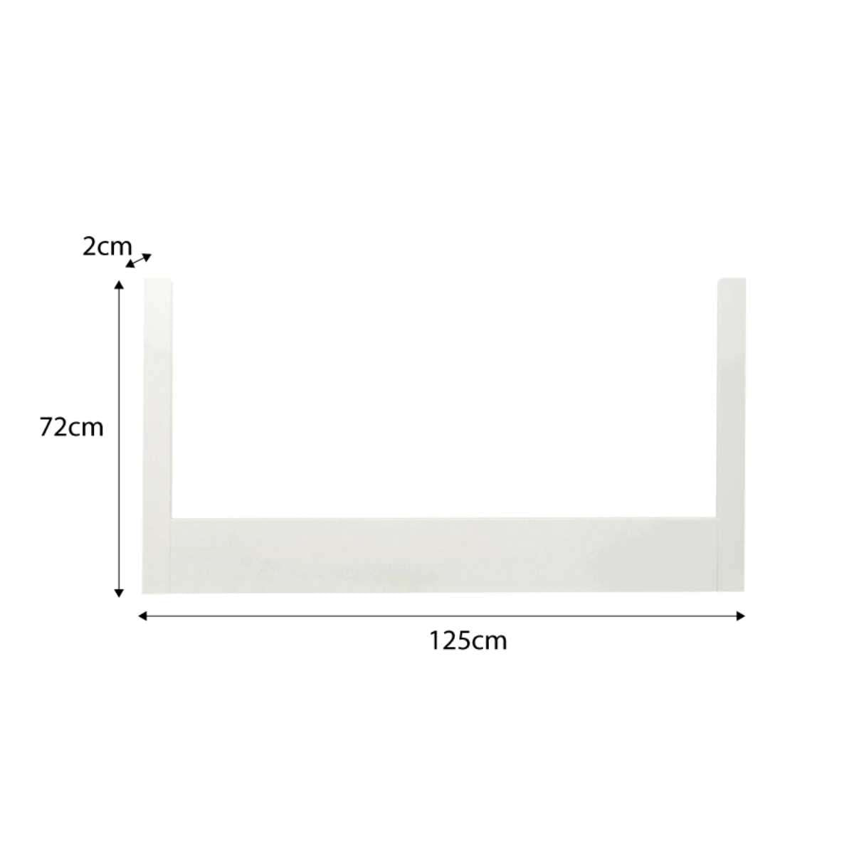 Boston Cot Toddler Bed Conversion - White