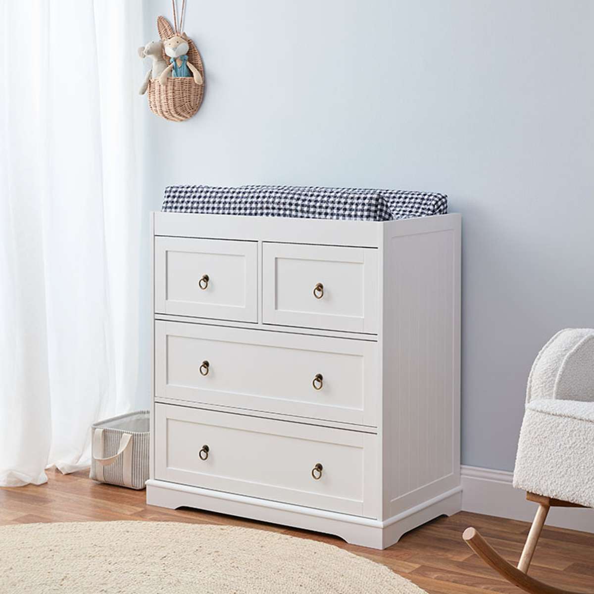 Hamptons Change Table - White