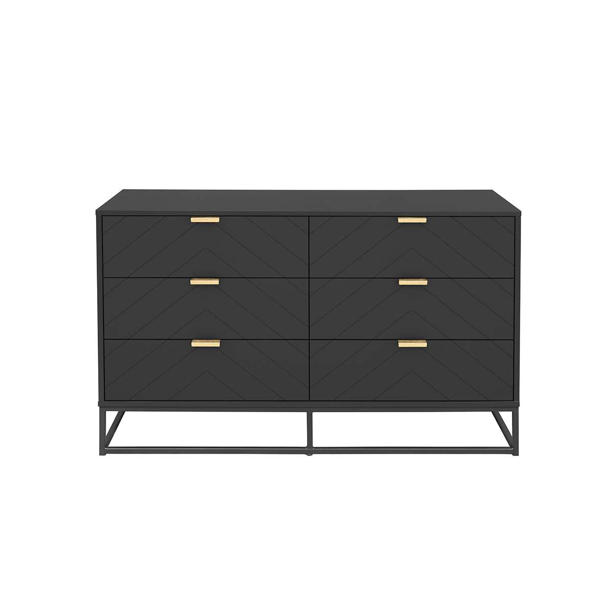 Inca Six Drawer - Black