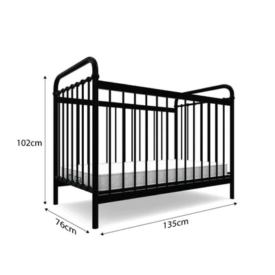 Sonata Black 3-in-1 Cot Conversion Bundle