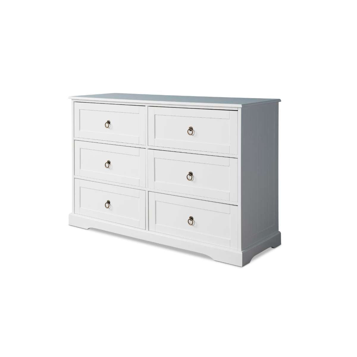 Hamptons Six Drawer - Wide