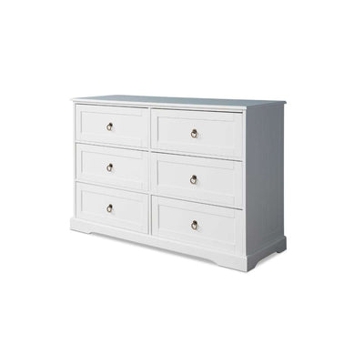 Hamptons Six Drawer - Wide