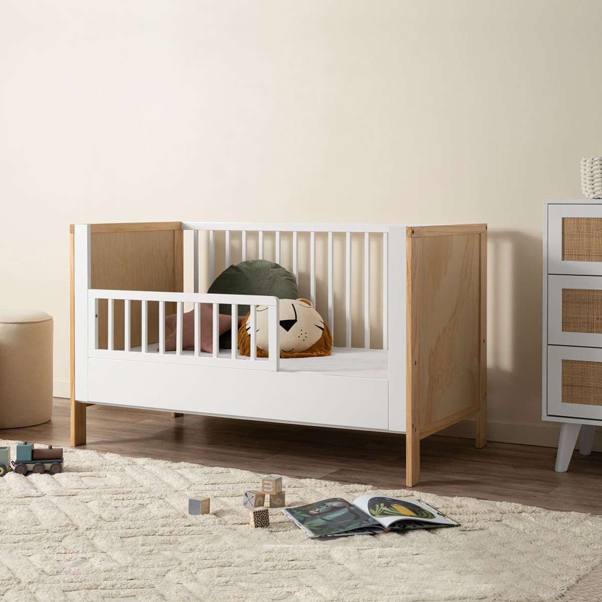 Aspiring Cot Toddler Bed Half Frame - White