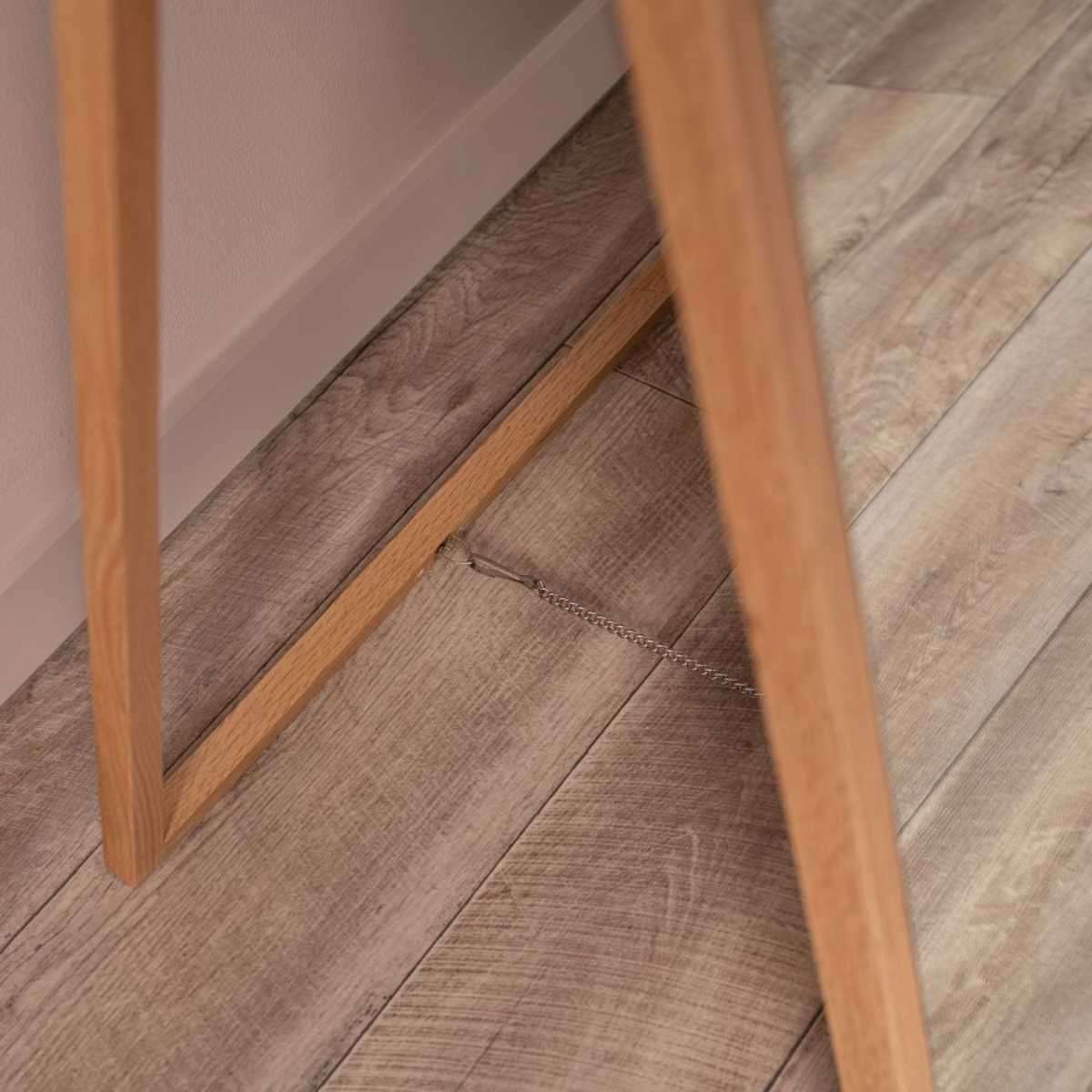 Ola Full Length Curved Rectangle Oak Mirror