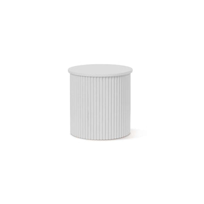 Eve Drum Side Table - White