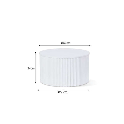 Eve Drum Coffee Table - White
