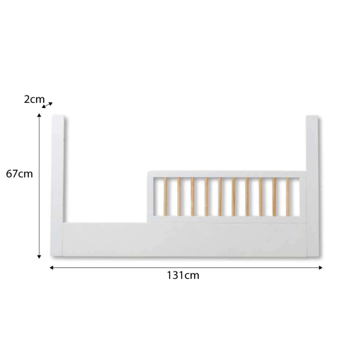 Aspen White/Natural 3-in-1 Cot Conversion Bundle