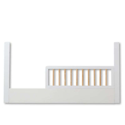 Aspen Cot Toddler Bed Half Frame - White/Natural