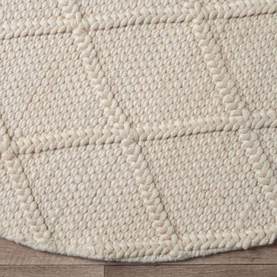 Hannah Diamond Wool Blend Floor Rug - Round