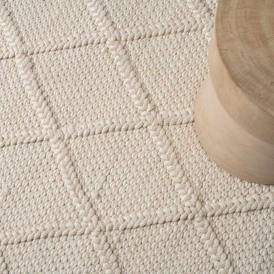 Hannah Diamond Wool Blend Floor Rug - Round