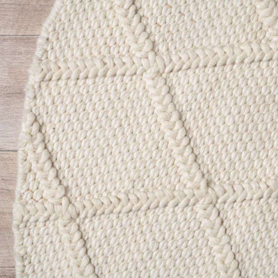 Hannah Diamond Wool Blend Floor Rug - Round